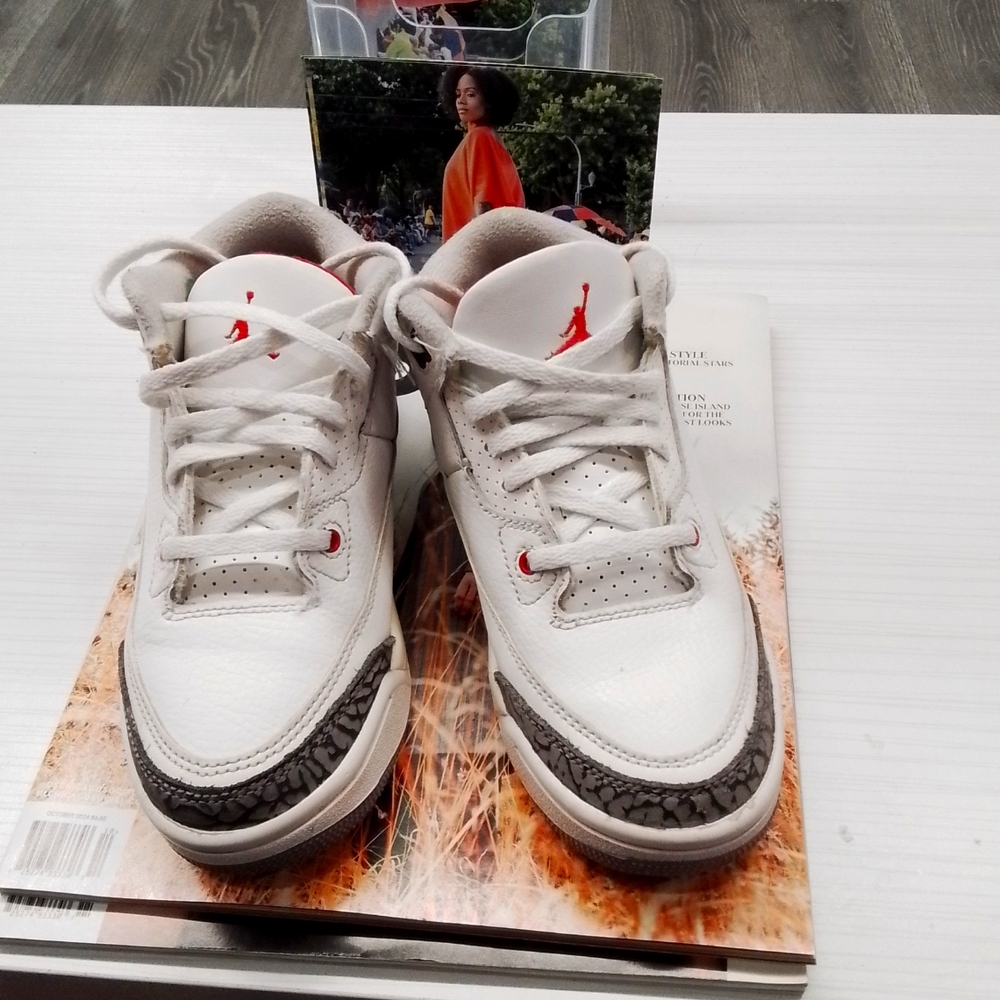 Air Jordan 3 Retro (GS) - White Fire Red Cement Grey-BLK -Chub12 (MW)
